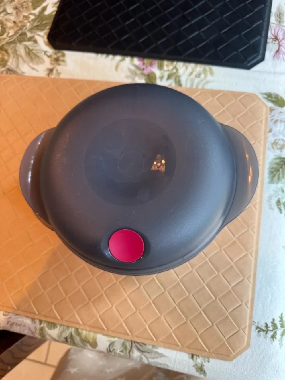 Tupperware Heat N Serve Container 1.5L Charcoal Oval with Lid 5411A-1
